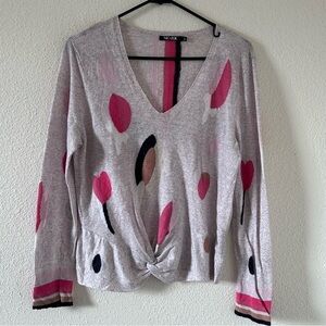 NIC & ZOE Women’s Knit Sweater PM Pink Purple Casual Spring Work Brunch Church